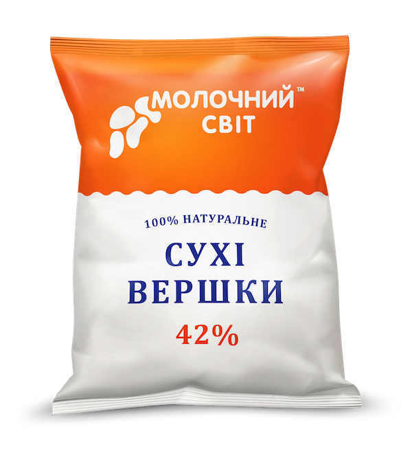 Вершки сухі 42% жиру. (Коробка - 16 пачок)